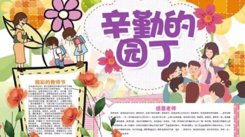 教师节小报寄语，致敬辛勤园丁，真情献礼百度收录标题