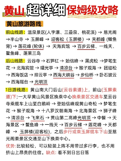 黄山景区路线攻略，最新指南带你畅游黄山美景！