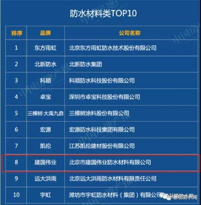 权威解读，防水排水板公司排名，行业领军者榜单揭晓！
