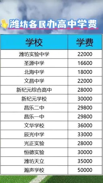 潍坊小学收费排名前十解读，优质教育资源一览