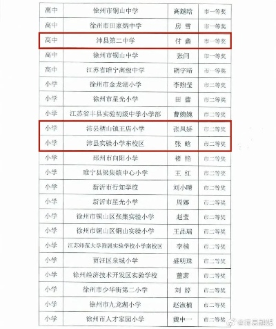 沛县公办小学排名揭晓，教育质量见证，前十名学校一览