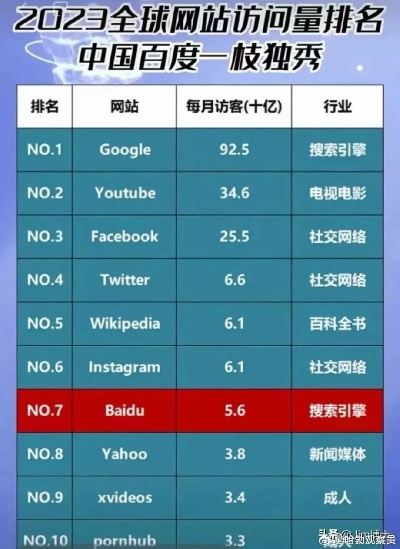 全球顶尖网站排名揭秘，一览网络高峰之巅